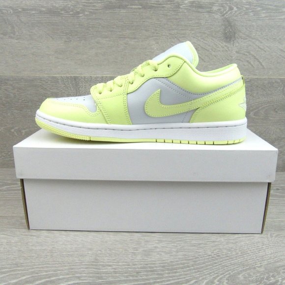 Air Jordan 1 Low Women's Size 9 Platinum White Citron Lemonade NEW - Picture 3 of 16